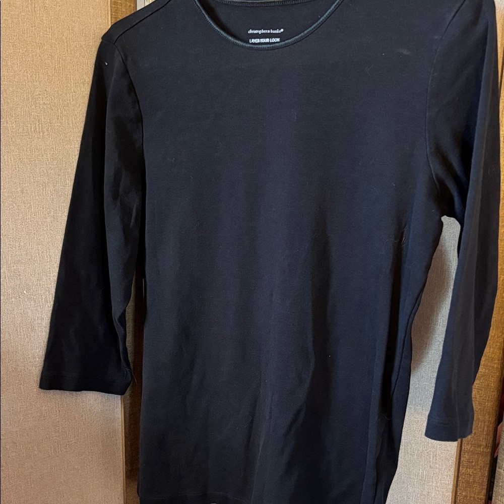 Christopher and Banks classic black T-shirt, medium